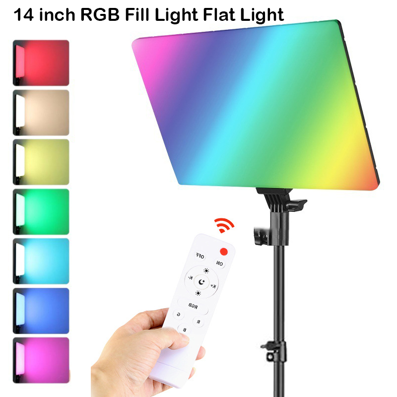 Pixel Art Led Panel - RGB 14 インチ LED ビデオライトリモコン写真撮影 Selfie