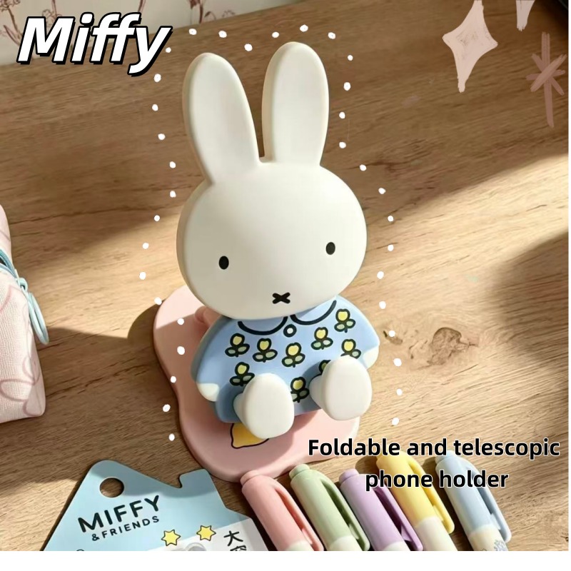 Photography Award - かわいいミッフィーウサギの折りたたみ式スマホスタンド、調整可能なデスクトップモバイルホルダー、動画視聴、ライブ配信用、女の子向けのかわいいギフト