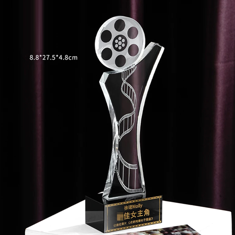 Photography Competition - カスタマイズされたクリスタルトロフィー、映画テレビ写真ショートビデオコンペ、優秀社員、家の装飾、メダル、1個