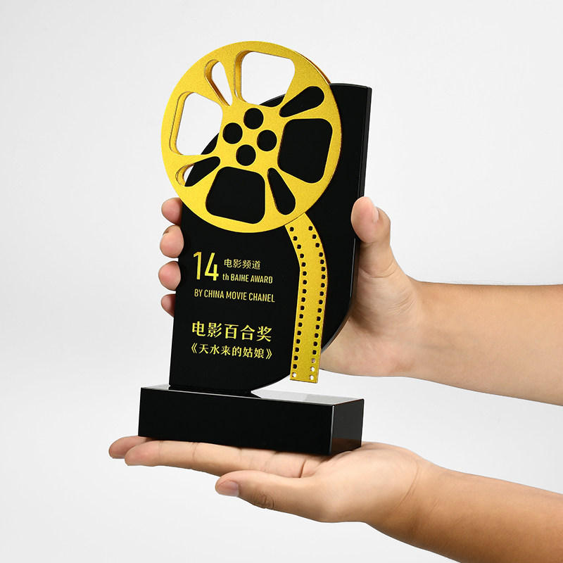 Photography Competition - カスタマイズされたクリスタルトロフィー、映画テレビ写真ショートビデオコンペ、優秀社員、家の装飾、メダル、1個