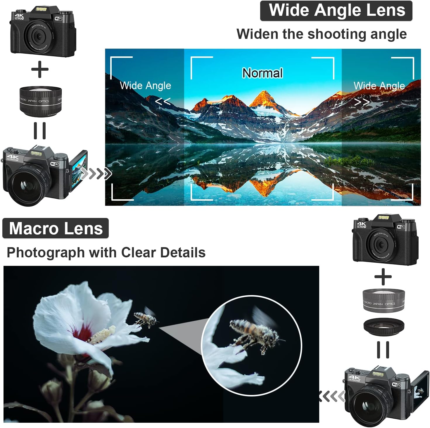 コンパクトデジタルカメラ 4K WIFI ウェブカメラ ヴィ - Photography Nature Images のレビューと価格