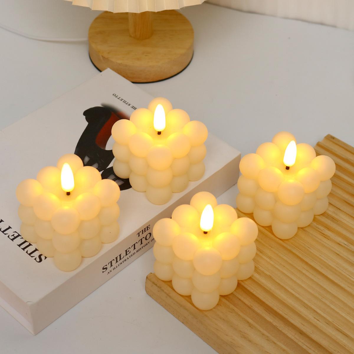 LEDキャンドルキューブ 結婚式、誕生日、クリスマスデコレー - Photography Wedding のレビューと価格