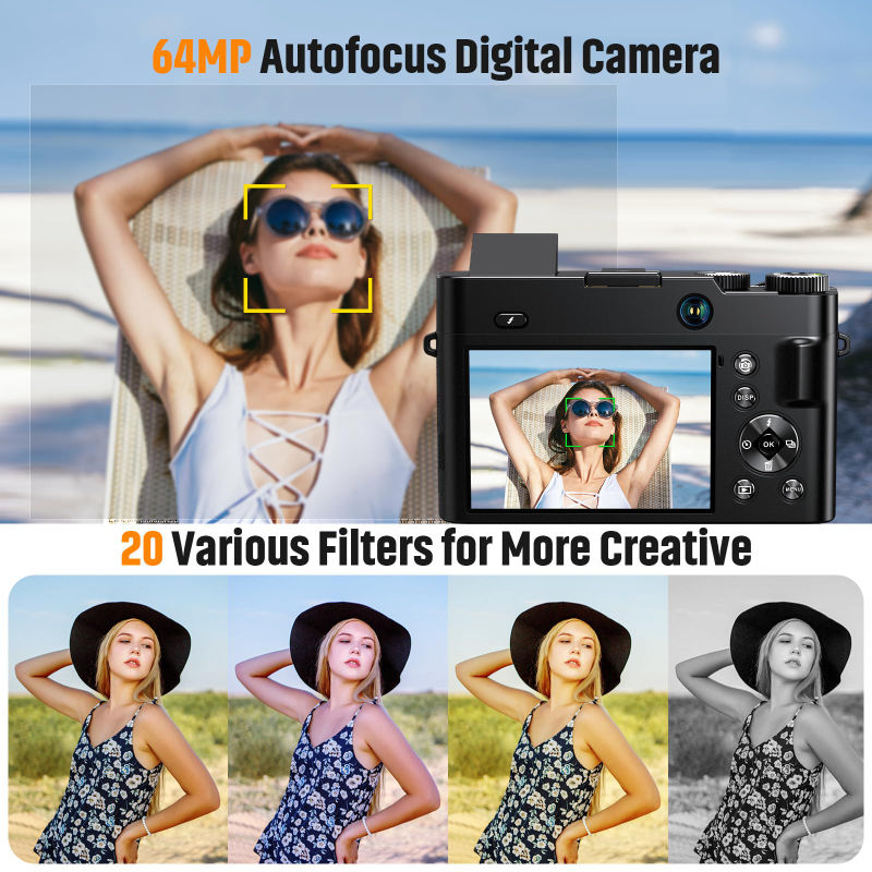 4Kデジタルカメラ 64MP 写真撮影 オートフォーカス デ - Photography Nature Images のレビューと価格