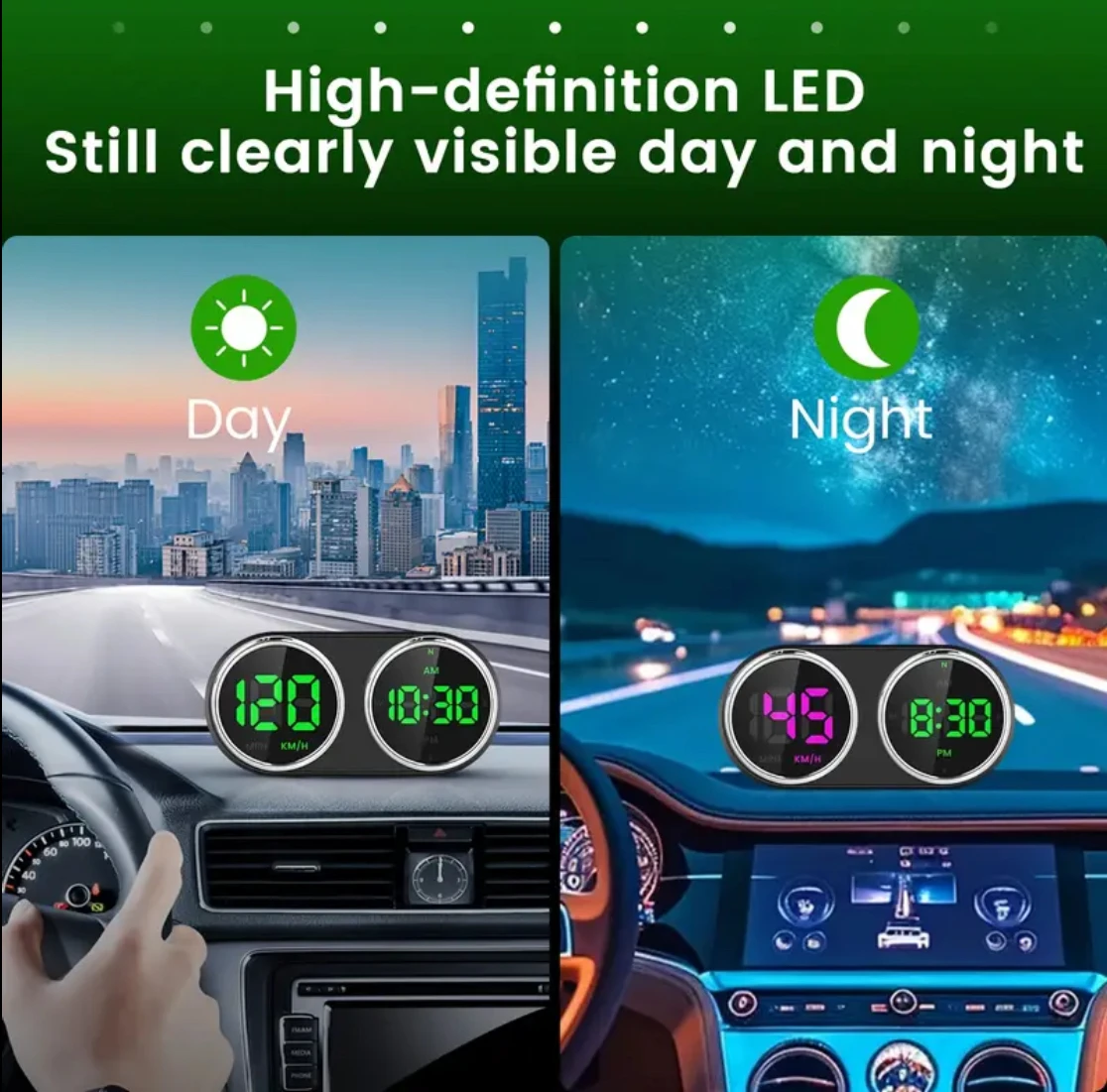 車オートバイ電子時計 GPS HUD KM/H MPH スピ - Intervalometer Timer のレビューと価格