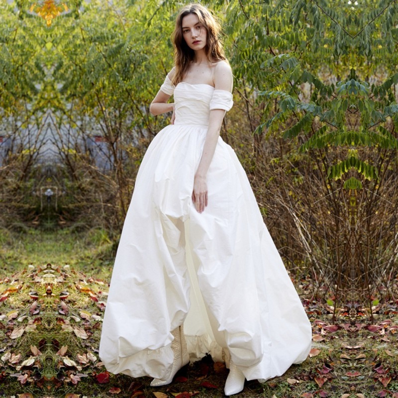 ワンショルダーストラップレスシンプルウェディングドレス202 - Photography Wedding のレビューと価格