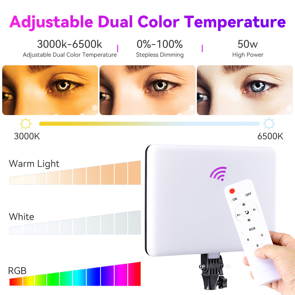 RGB 14 インチ LED ビデオライトリモコン写真撮影  - Pixel Art Led Panel のレビューと価格