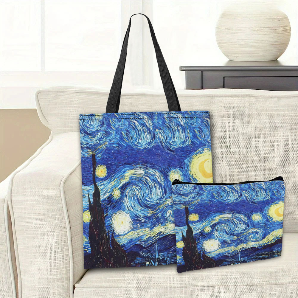 ゴッホシリーズ トートバッグ 化粧ポーチ 油絵 星月夜 ひま - Photography Hobby のレビューと価格