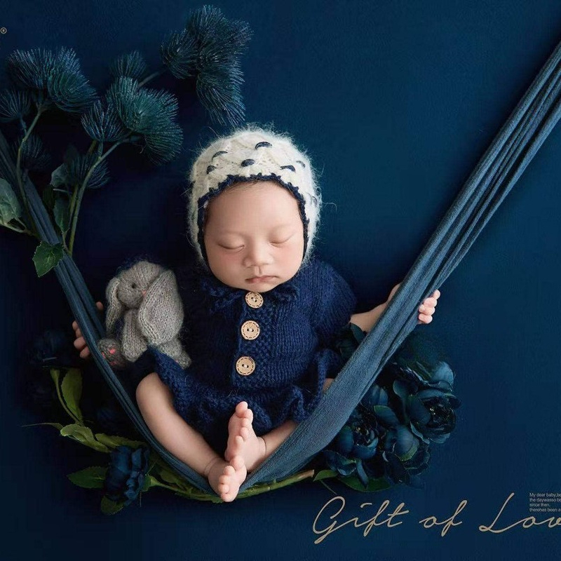 新生児写真撮影用小道具 ヴィンテージ手作りニット衣装 帽子付 - Photography Dark Cloth のレビューと価格