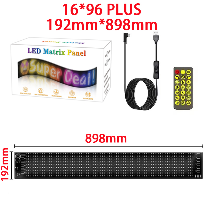 【16x96 LED PLus】【192mm*898mm】【 - Pixel Art Led Panel のレビューと価格