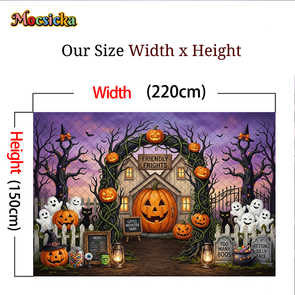 モクシカ写真撮影用背景幕 ハロウィン パンプキン ゴースト  - Photography Trick のレビューと価格