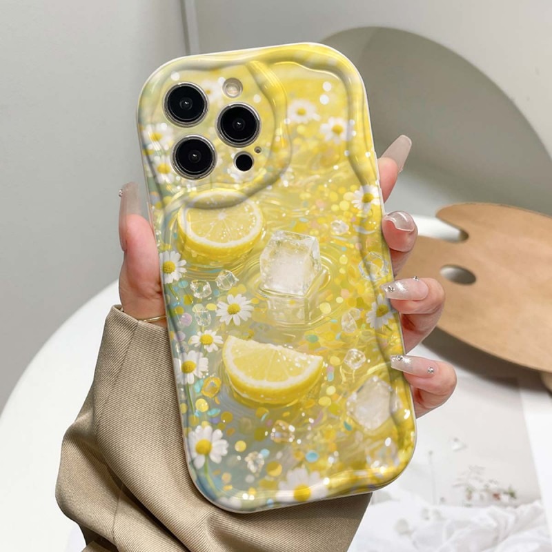 油絵レモンブロッサムアイスキューブ柄スマホケース Samsu - Photography Hobby のレビューと価格