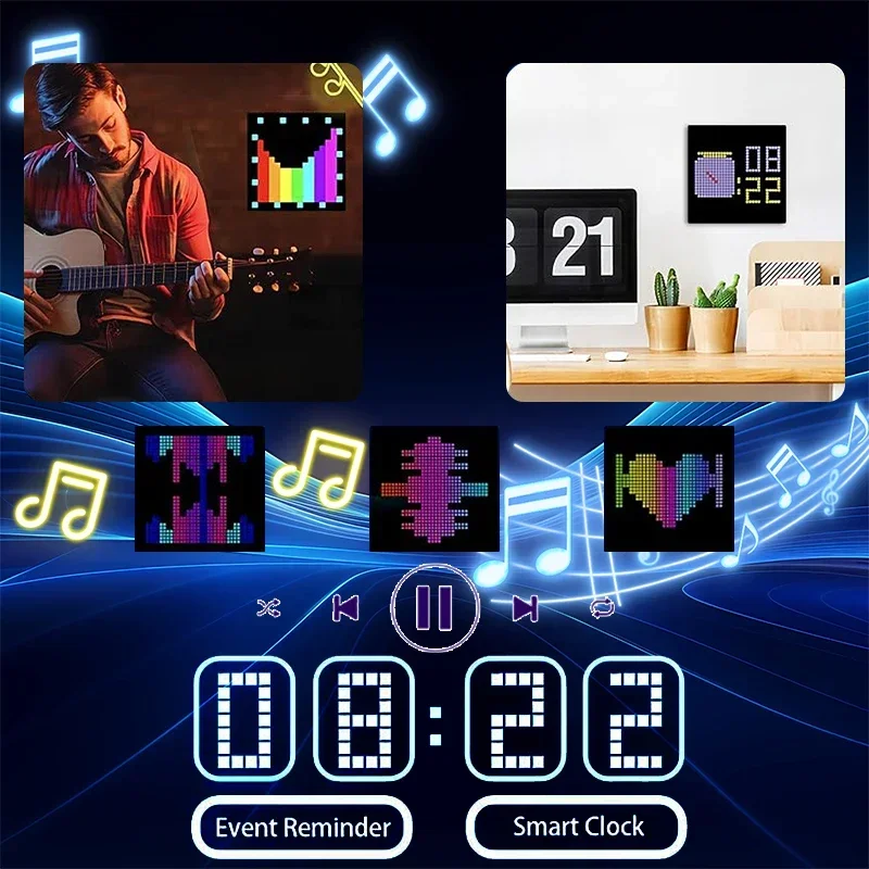 スマートLEDマトリックスピクセルディスプレイ RGB DI - Pixel Art Led Panel のレビューと価格