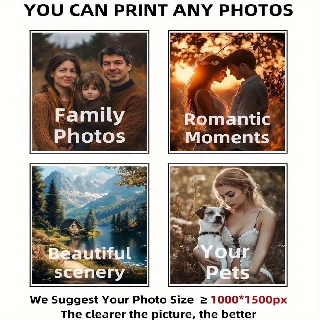 2 ピース/セットカスタムキャンバスプリント写真壁アートパー - Photography Image のレビューと価格