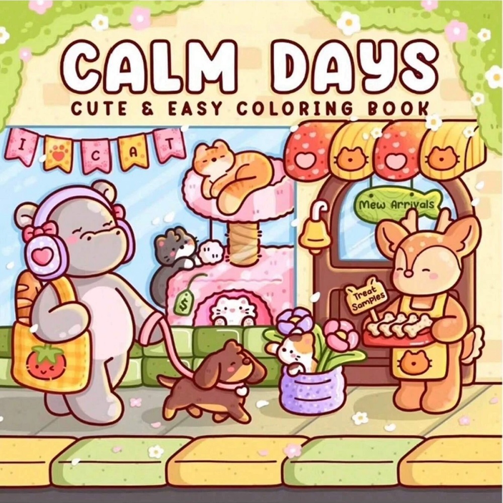 かわいい動物のストレス解消塗り絵ブック - カームデイズドロ - Photography Of Book のレビューと価格