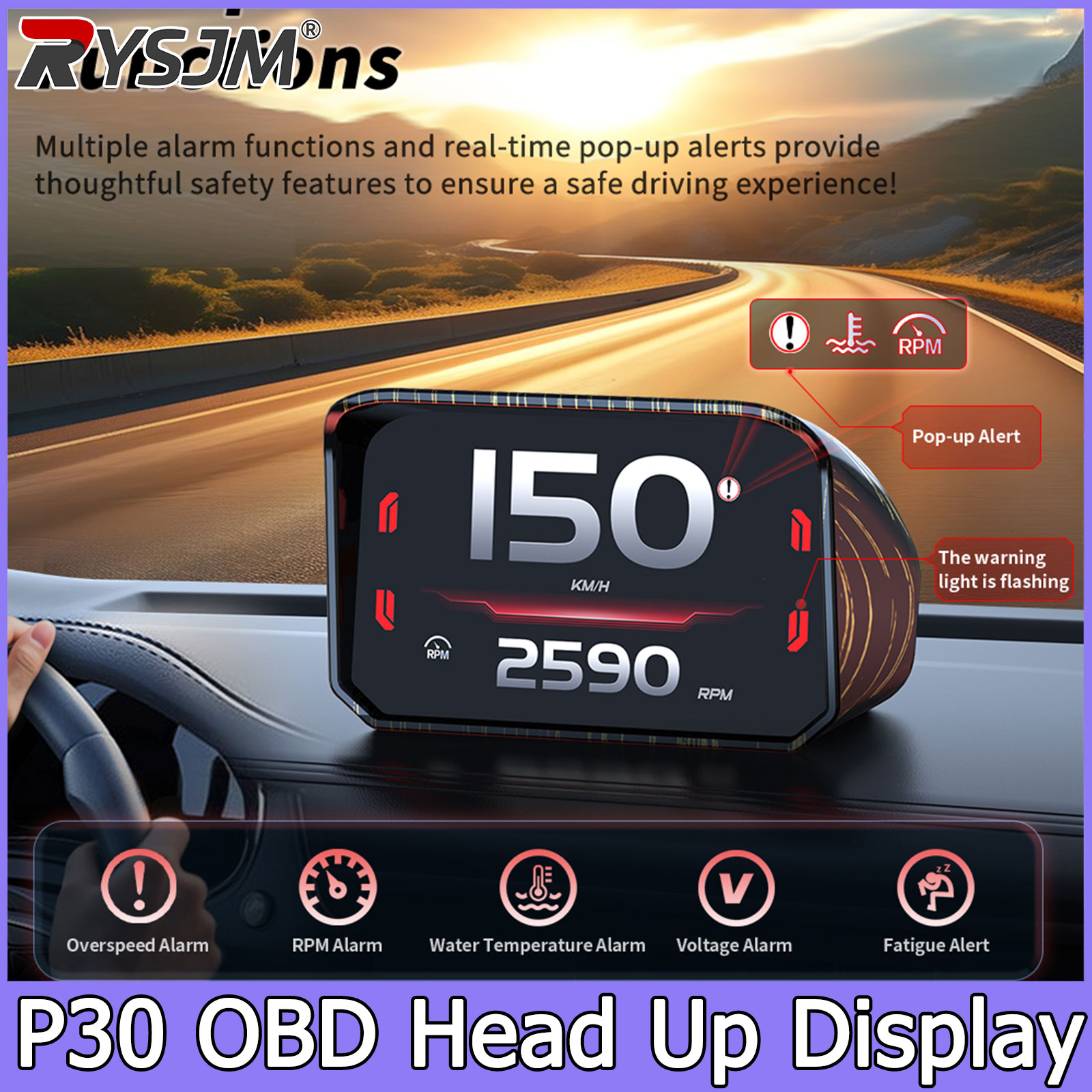 P30 スピードメーター RPM メーター HUD OBD2 - Intervalometer Timer のレビューと価格