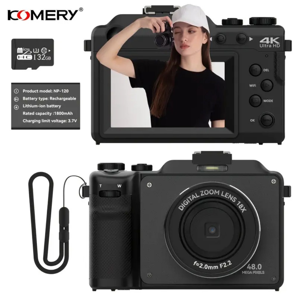4Kデジタルカメラ,18倍デジタルズーム,防振,48MP,w - Photography Nature Images のレビューと価格