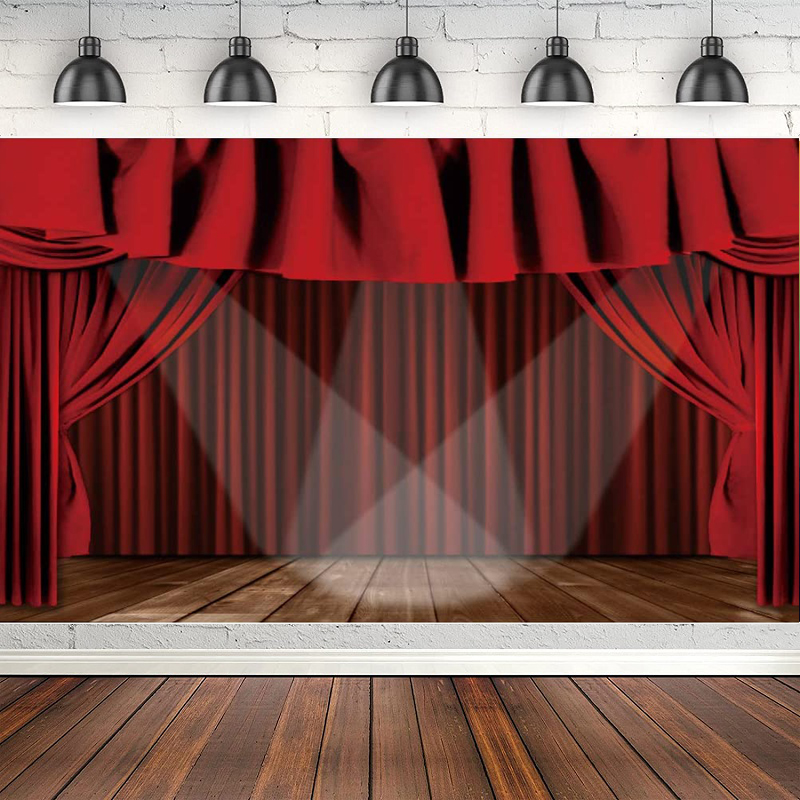 写真撮影の背景木製床ステージカーテンスポットライト授賞式背景 - Photography Award のレビューと価格